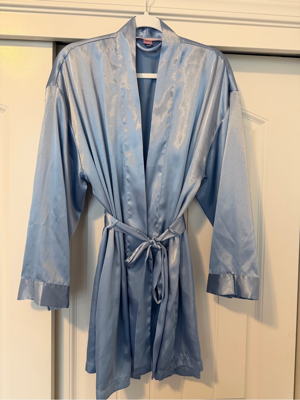 Victoria's Secret Light Blue Satin Kimono Robe